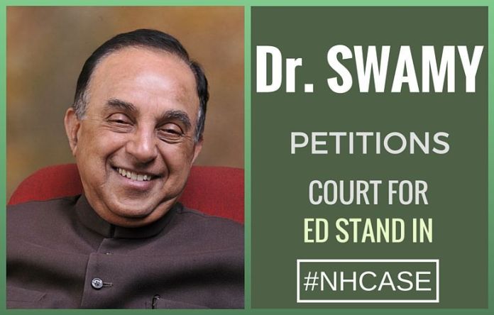 NHCase Dr. Subramanian Swamy seeks to force ED to reveal its stand in NH case