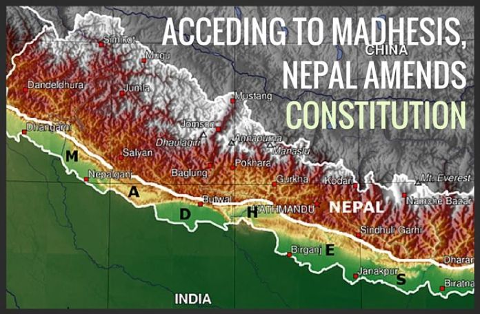 NepalC Nepal accedes to Madhesis, amends constitution