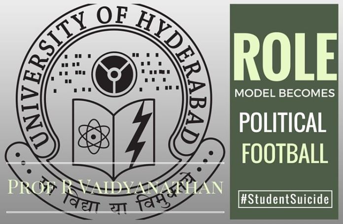 RohithV Rohit Vemula should have been a role model not a political football