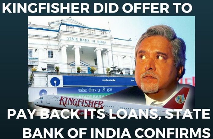 SBI - Kingfisher - pg SBI confirms Kingfisher offer to pay up