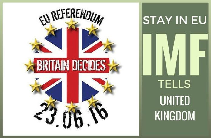 Brexit2 IMF suggests that staying in EU is best for UK