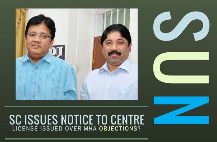 suntv3 Supreme Court issues notice to the Center over the clearance given to Sun TV for FM licenses