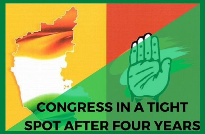 Congress in a tight spot after Four Years Congress going strong in Karnataka