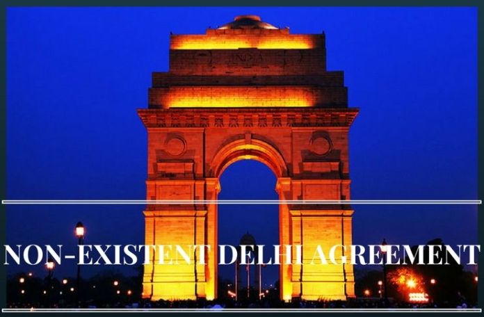 Non-existent Delhi Agreement The non-existent Delhi Agreement