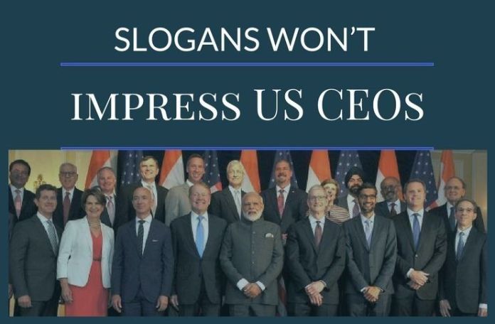 Slogans won't impress US CEOs US CEOs