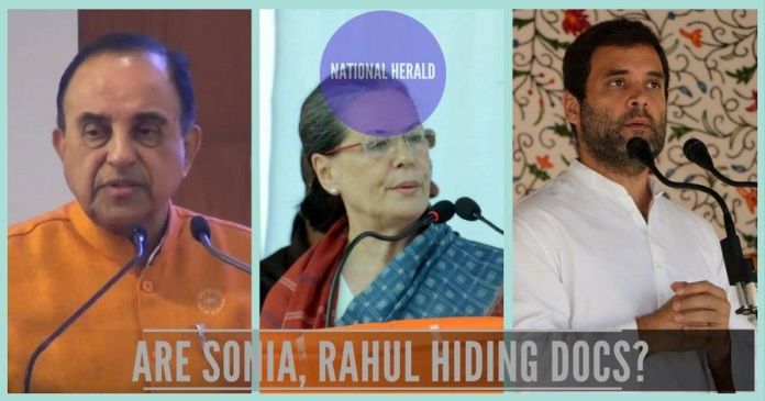 NH17111 National Herald case - Are Sonia, Rahul hiding documents?