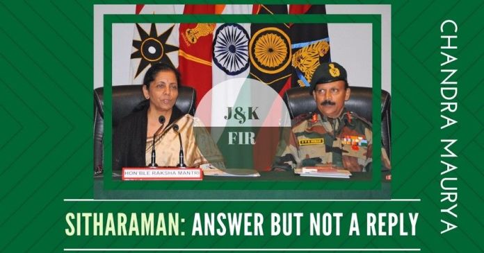 NS1823 What Sitharaman gave on the FIR question was an answer but not a reply