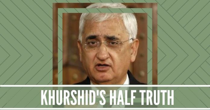 khurshid's1 (1) Salman Khurshid 's half truth