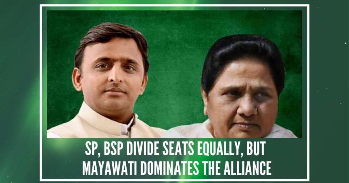 SP, BSP divide seats equally, but Mayawati dominates the alliance SP, BSP divide seats equally, but Mayawati dominates the alliance