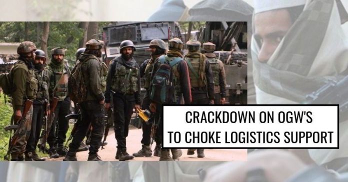 Crackdown on OGW's to choke logistics support. After eliminating top commanders, security forces to wipe out OGW network of terror outfits