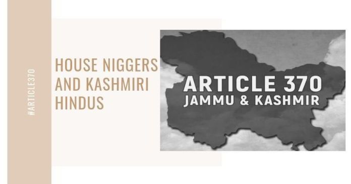 #Article370 House Niggers and Kashmiri Hindus