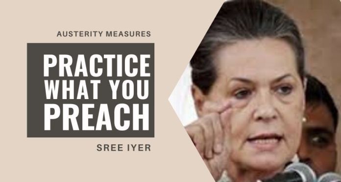 SoGa2041 Sonia Gandhi should first give back the National Herald properties and back taxes before preaching austerity measures to the GOI