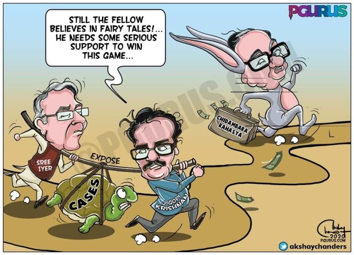 This tortoise is winning the race slowly but surely... #ChidambaraRahasya, #Scams, Expose scams, J Gopikrishnan, P Chidambaram, Sree Iyer, UPA Scams