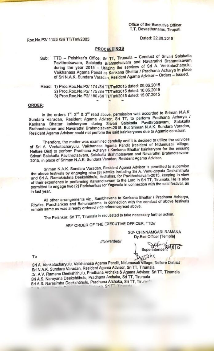 Proceedings Permitting Venkataacharyulu
