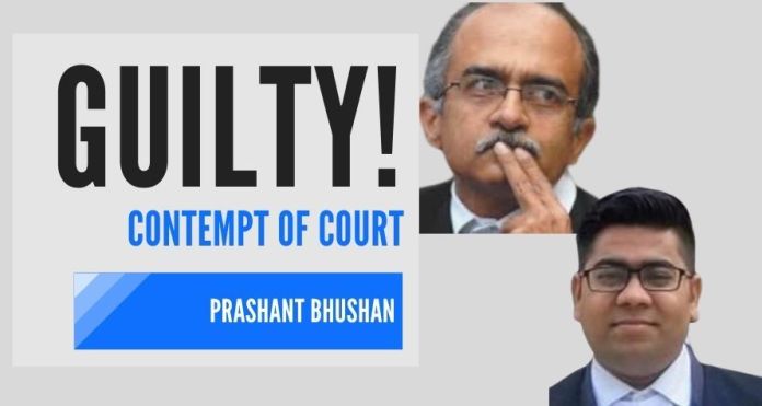 PB2081 Prashant Bhushan abuse of judiciary because of his clout has now run out and SC has held him in contempt of court