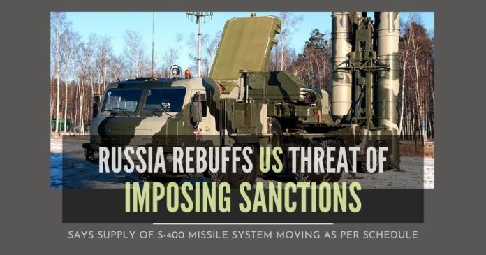 Russia rebuffs US threat of imposing sanctions Russia brushes off US threat of sanctions against India, claims sold to China too