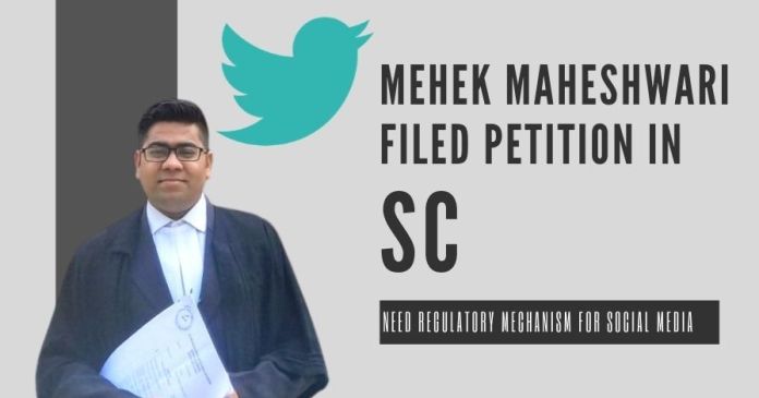 Petition in Supreme Court for regulatory mechanism for Social media platforms Young lawyer files PIL in the Supreme Court, urges GOI form rules for SM