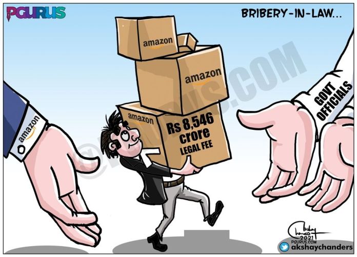 Amazon bribery scandal: Who in this Government got the 8500cr bribes? Will NaMo name and punish them? Amazon bribery scandal: Who in this Government got the 8500cr bribes? Will NaMo name and punish them?