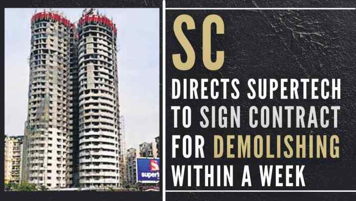 Supertech Supertech built the twin-towers illegally, in collusion with NOIDA officials