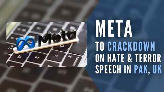 Meta to crack down on hate and terror speech in Pakistan, UK (1) Meta said that it has a team of more than 350 dedicated specialists and sophisticated proactive detection technology to help it find and remove such hateful content quickly
