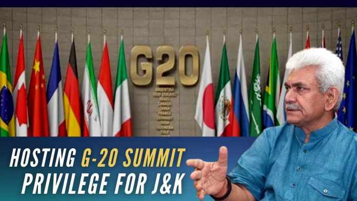Hosting G-20 summit privilege for J&K Guv Sinha said that it is a matter of privilege for us that we will get the opportunity to host the G20 summit
