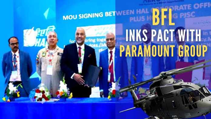 BFL inks pact with Paramount Group MoU was signed by CEO - Aerospace, Bharat Forge and SVP, Paramount Group in the presence of senior officials from both companies