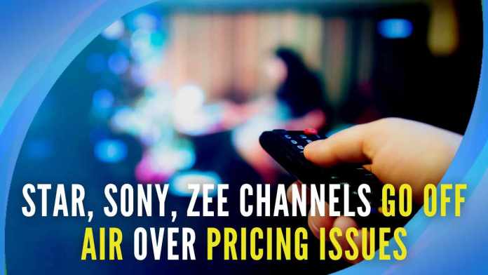 Star, Sony, Zee channels go off air over pricing issues with cable operators The TRAI restored the maximum retail price (MRP) of a TV channel to be a part of a bouquet the last November