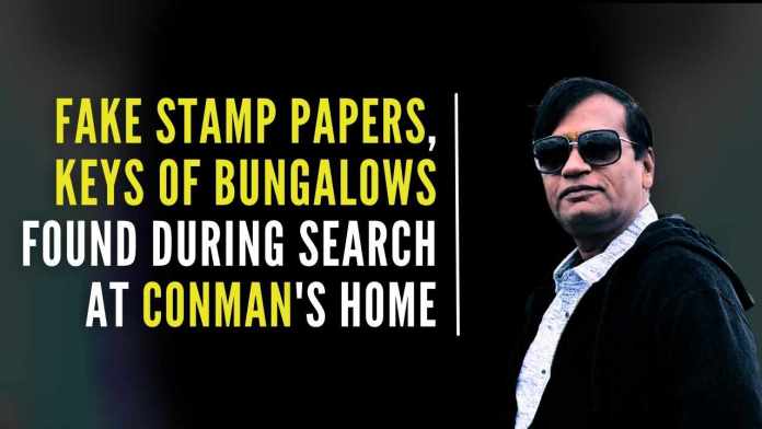 Fake stamp papers, keys of bungalows found during search at conman Kiran Patel's Guj home The police officials have found five bank accounts and fake stamp papers in Patel's possession, which will be investigated further