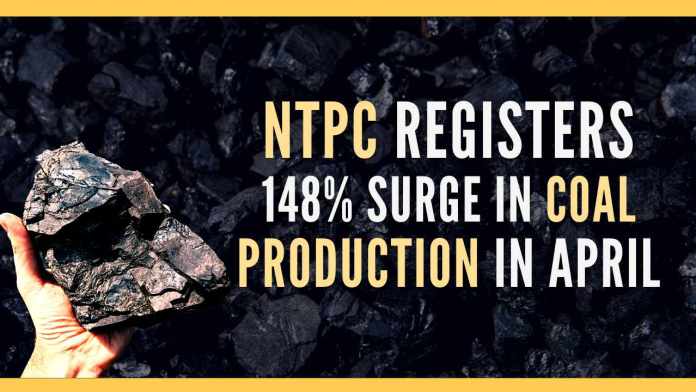 NTPC registers 148% surge in coal production in April (1) NTPC recorded 2.75 MMT of coal production during April 2023 as compared to 1.11 MMT recorded YoY