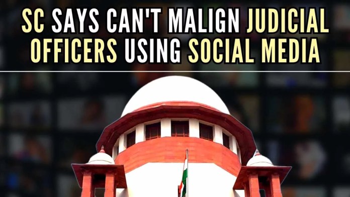 SC says can't malign judicial officers using social media 'Just because you don't get a favourable order doesn't mean that you will malign the judicial officer,' the Court's vacation bench said