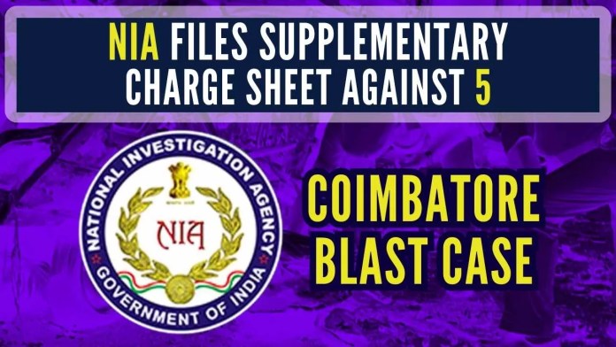 Coimbatore car blast case NIA files supplementary charge sheet against 5 The vehicle-borne improvised explosive device was driven by one Jamesha Mubeen, who was reportedly inspired by the ISIS ideology to commit this act of terror