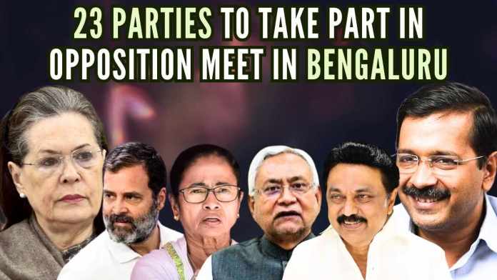 23 parties to take part in opposition meet in Bengaluru (1) Karnataka Chief Minister Siddaramaiah will host a dinner on the evening of July 17, followed by formal deliberations the next day