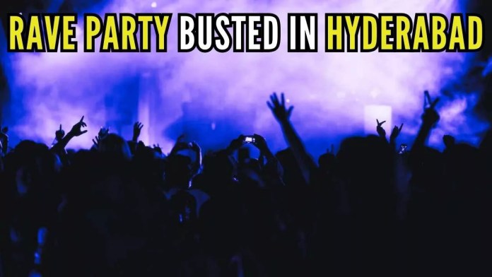 Rave Party Busted in Hyderabad Police suspect that the drugs were brought from Goa and investigations are on to find out about the organizers of the party and who had brought the narcotics