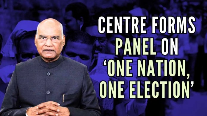Centre forms panel on ‘One Nation, One Election’ The proposal 'One Nation, One Election' refers to holding the Lok Sabha and state Assembly polls simultaneously across the country