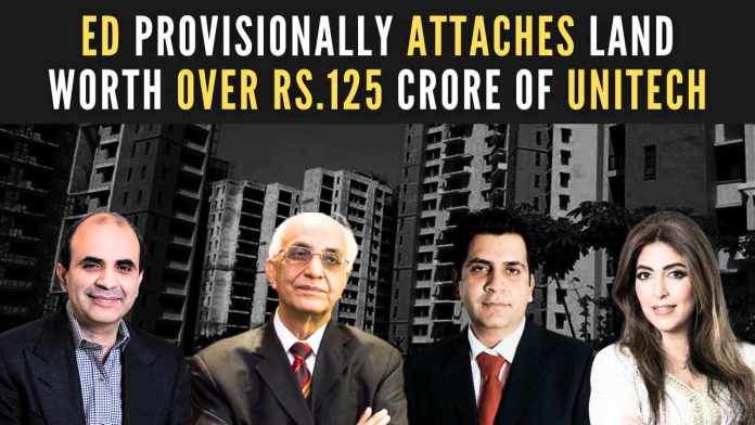 ED provisionally attaches land worth over Rs.125 crore of Unitech The ED has provisionally attached 39.83 percent share of 4.79 acres of land that forms part of the Uniworld City township at Nallambakkam in Chennai