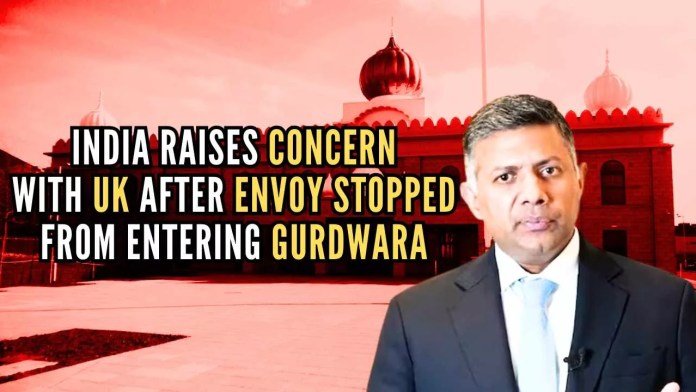 India Raises Concern With UK After envoy Stopped From Entering Glasgow Gurdwara India raised the issue of stopping High Commissioner to the UK, Vikram Doraiswami by a few radicals from entering a gurdwara in Scotland's Glasgow