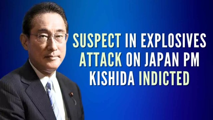 Suspect in explosives attack on Japan PM Kishida indicted While Kishida was not hurt, two people, including a police officer, sustained minor injuries