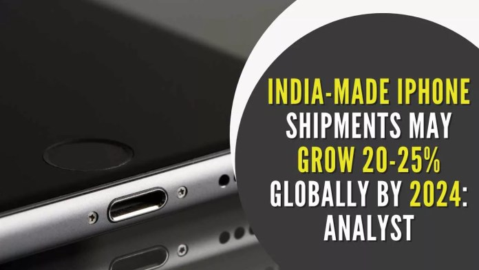 India-made iPhone shipments may grow 20-25% globally by 2024 Analyst (1) The importance of the South Asian market to Apple will notably rise in the coming year