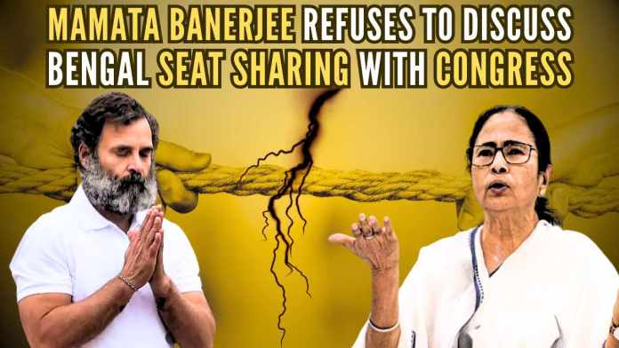 Mamata Banerjee refuses to discuss Bengal seat sharing with Congress Mamata Banerjee is irked by fact that Congress along with the CPI(M) took an in-principle decision to back All-India Secular Front