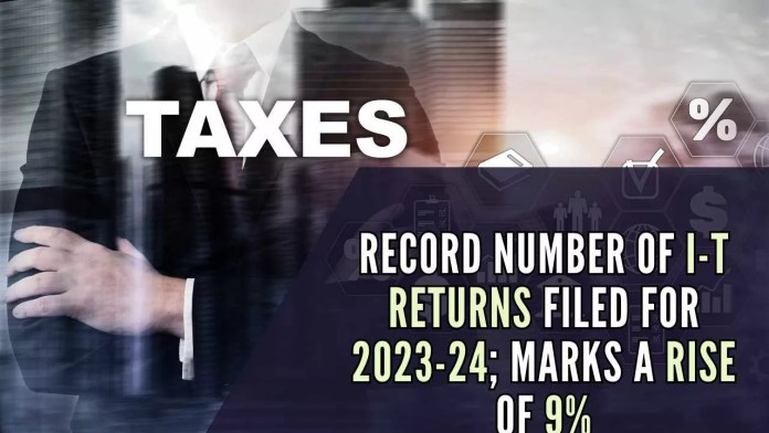 Record number of I-T returns filed for 2023-24; marks a rise of 9% Audit reports and other forms filed during the period is 1.60 cr as against 1.43 cr YoY