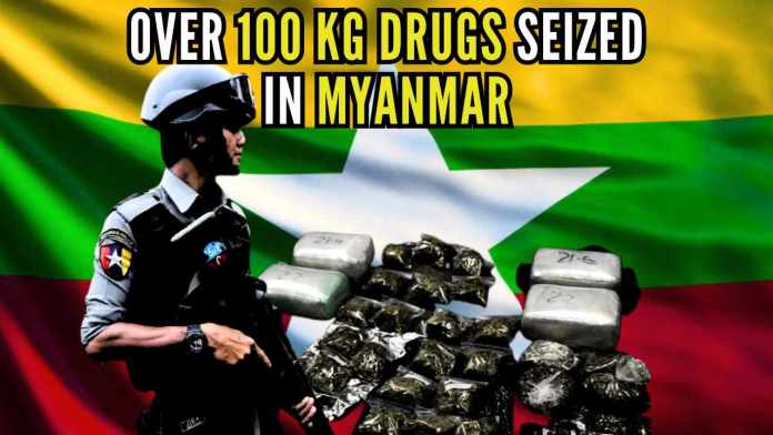 Over 100 kg drugs seized in Myanmar Three suspects have been charged under Myanmar’s Narcotics Drug and Psychotropic Substance Law
