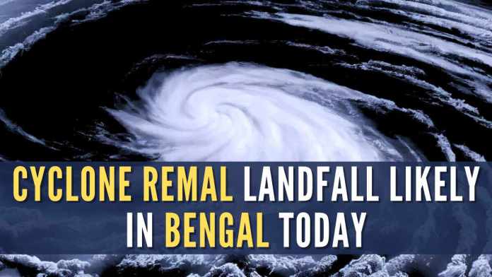 Cyclone Remal Landfall Likely In Bengal Today A low-pressure system over the Bay of Bengal has intensified into cyclonic storm 'Remal'