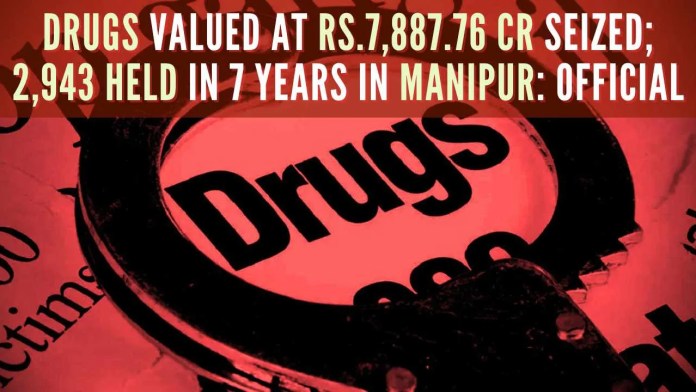 Drugs valued at Rs.7,887.76 cr seized; 2,943 held in 7 years in Manipur Official Since 2017, a total of 2,351 cases in connection with the drugs smuggling, illegal trading of various drugs has been registered