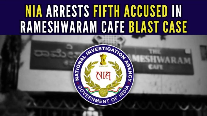 NIA arrests fifth accused in Rameshwaram Cafe blast case Shoaib Ahmed Mirza alias Chhotu, 35, is a resident of Hubbali City, Karnataka and is the fifth accused to be arrested in the case