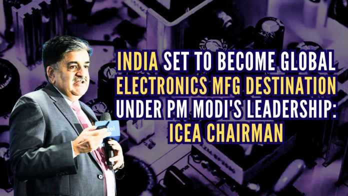 India set to become global electronics mfg destination under PM Modi's leadership ICEA Chairman As per ICEA data, the domestic market is expected to grow from $65 billion to $180 billion over the next 5 years, making electronics among India’s 2-3 top-ranking exports by 2026