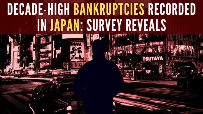 Decade-High Bankruptcies Recorded in Japan Survey Reveals Total number of bankruptcies from January to June came to 4,887, the highest since 2014