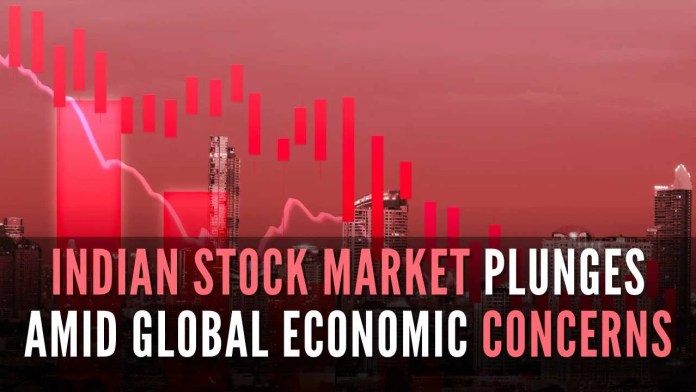 Indian Stock Market Plunges Amid Global Economic Concerns Indian equity indices opened in the deep red on Monday following negative cues from Asian peers