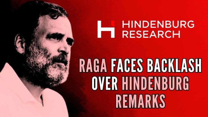 Rahul Gandhi faces backlash over Hindenburg remarks Rahul Gandhi's Hindenburg stance questioned; Congress & allies hatching a conspiracy with Hindenburg to ‘harm and destabilize’ Indian markets