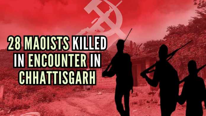 28 Maoists killed in encounter in Chhattisgarh The confrontation took place in the dense forests of Abujhmad, which straddles the borders of Narayanpur and Dantewada districts