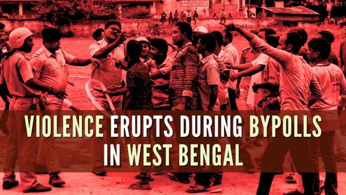Violence erupts during bypolls in West Bengal Eyewitnesses reported that crude bombs were hurled during clashes between two groups